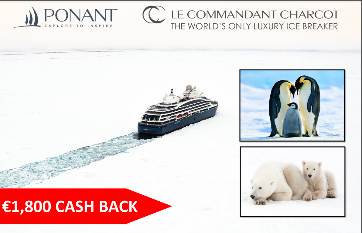 PONANT offers cash back and more on select Le Commandant Charcot Expeditions